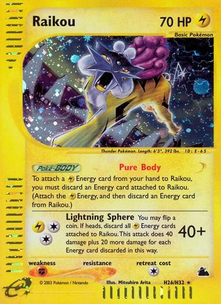Raikou (H26) (H26) H26 - Holofoil Skyridge - Holo Rare