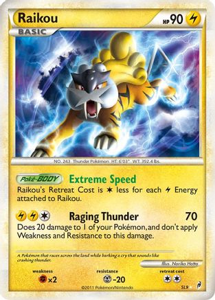 Raikou (Shiny) SL9 - Holofoil Call of Legends - Shiny Holo Rare
