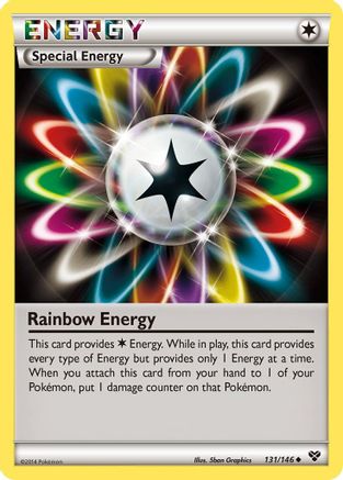 Rainbow Energy 131/146 - Reverse Holofoil XY Base Set - Uncommon