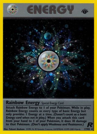 Rainbow Energy (17) (17) 017/82 - 1st Edition Holofoil Team Rocket - Holo Rare