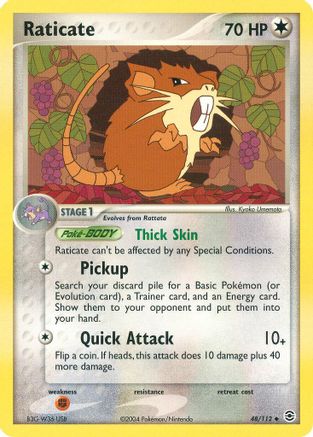 Raticate 048 - Reverse Holofoil FireRed & LeafGreen - Uncommon