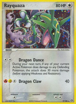 Rayquaza 009 - Reverse Holofoil Emerald - Holo Rare