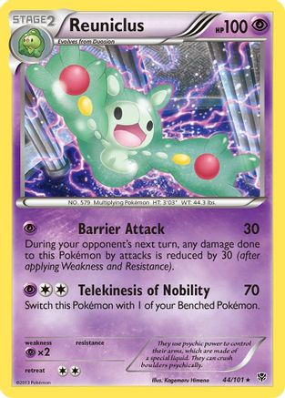 Reuniclus 044 - Reverse Holofoil Plasma Blast - Rare