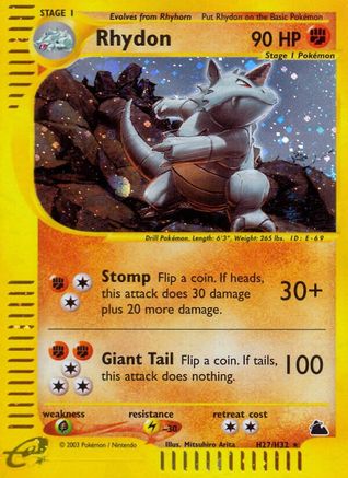 Rhydon (H27) (H27) H27 - Holofoil Skyridge - Holo Rare