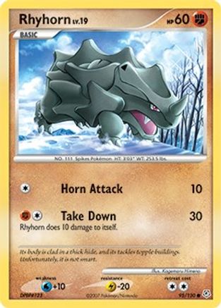 Rhyhorn 095 - Reverse Holofoil Diamond and Pearl - Common