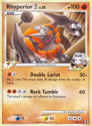 Rhyperior E4 032 - Reverse Holofoil Rising Rivals - Rare