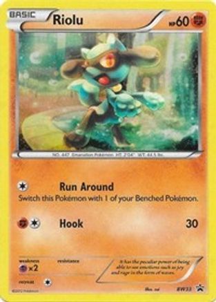 Riolu (Cosmos Holo) BW33 - Holofoil Black and White Promos - Promo