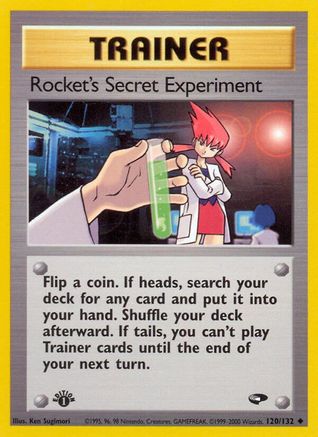 Rocket's Secret Experiment 120/132 - 1st Edition Gym Challenge - Uncommon