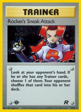 Rocket's Sneak Attack (16) (16) 016/82 - 1st Edition Holofoil Team Rocket - Holo Rare