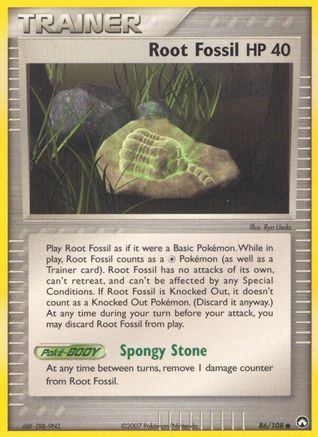 Root Fossil 086 - Reverse Holofoil Power Keepers - Common