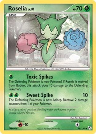 Roselia 096/130 - Reverse Holofoil Diamond and Pearl - Common