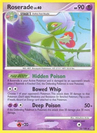 Roserade 023 - Reverse Holofoil Stormfront - Rare