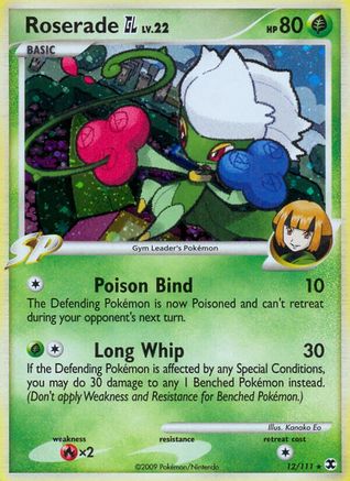 Roserade GL 012 - Holofoil Rising Rivals - Holo Rare