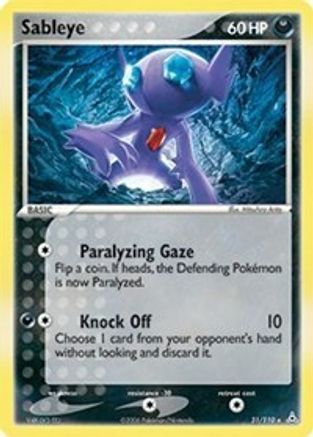 Sableye 031 - Reverse Holofoil Holon Phantoms - Rare