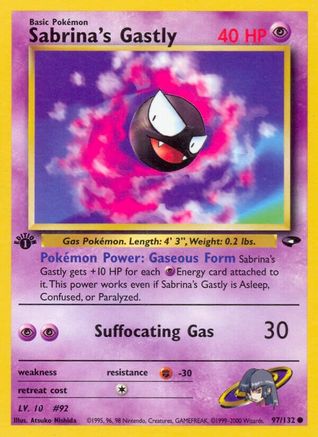 Sabrina's Gastly (97) (97) 097/132 - 1st Edition Gym Challenge - Common