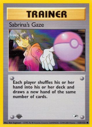 Sabrina's Gaze 125/132 - 1st Edition Gym Heroes - Common