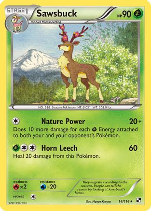 Sawsbuck 014/114 Black and White - Rare