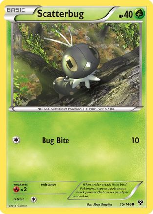 Scatterbug 015 - Reverse Holofoil XY Base Set - Common
