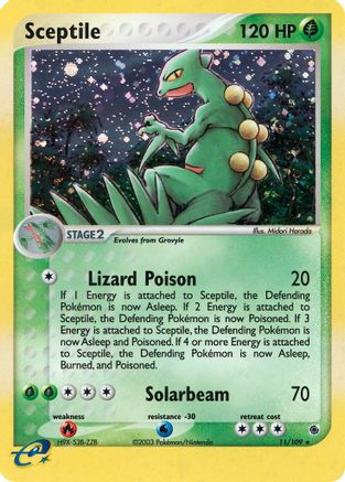 Sceptile 011/109 - Holofoil Ruby and Sapphire - Holo Rare