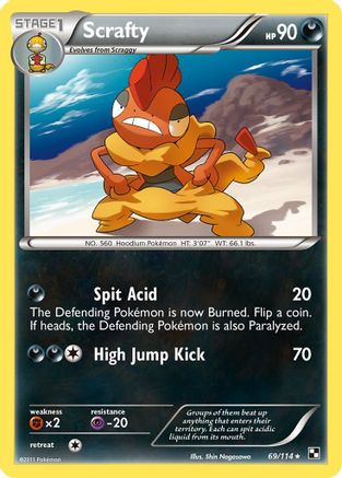 Scrafty 069 Black and White - Rare