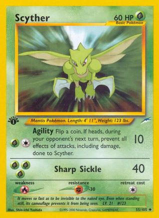 Scyther 055 - 1st Edition Neo Destiny - Uncommon