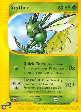 Scyther (57) (57) 057 Aquapolis - Uncommon