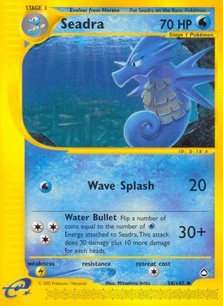 Seadra 058/147 - Reverse Holofoil Aquapolis - Uncommon