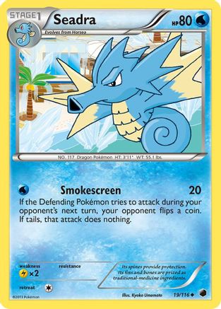 Seadra 019 - Reverse Holofoil Plasma Freeze - Uncommon