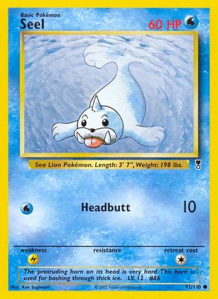 Seel 092/110 - Reverse Holofoil Legendary Collection - Common