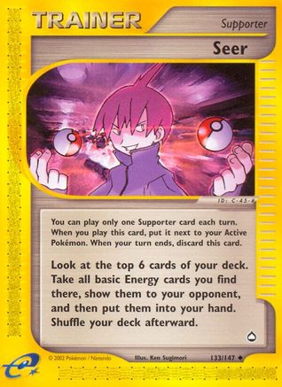 Seer 133 - Reverse Holofoil Aquapolis - Uncommon