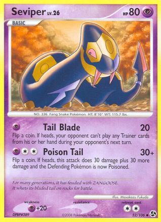 Seviper 052 - Reverse Holofoil Great Encounters - Uncommon