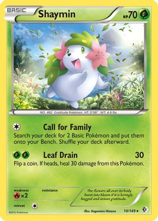 Shaymin 010 - Reverse Holofoil Boundaries Crossed - Rare