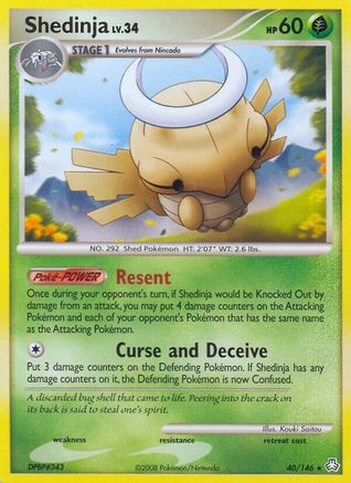 Shedinja 040 - Reverse Holofoil Legends Awakened - Rare