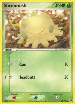 Shroomish 063 - Reverse Holofoil Emerald - Common