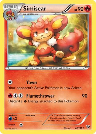 Simisear 023 XY Base Set - Rare