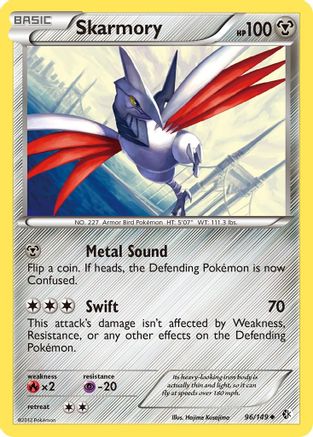 Skarmory (96) (96) 096 - Reverse Holofoil Boundaries Crossed - Uncommon