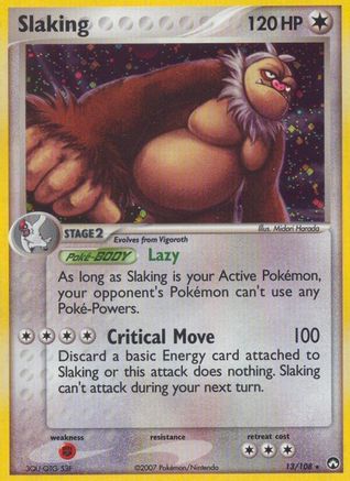 Slaking 013 - Reverse Holofoil Power Keepers - Holo Rare