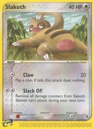 Slakoth 045/109 - Reverse Holofoil Ruby and Sapphire - Uncommon