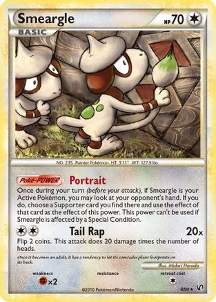 Smeargle 008/90 - Reverse Holofoil Undaunted - Holo Rare