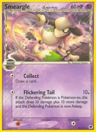 Smeargle (Delta Species) 039 - Reverse Holofoil Dragon Frontiers - Uncommon