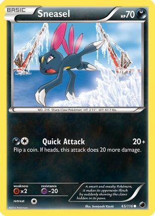 Sneasel 065 - Reverse Holofoil Plasma Freeze - Common