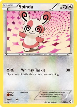 Spinda 115 - Reverse Holofoil Boundaries Crossed - Common