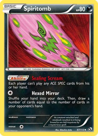 Spiritomb 087 - Reverse Holofoil Legendary Treasures - Uncommon