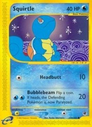 Squirtle (132) (132) 132/165 - Reverse Holofoil Expedition - Common