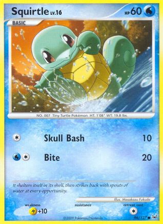 Squirtle 096/127 - Reverse Holofoil Platinum - Common