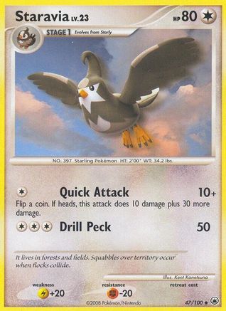 Staravia 047 - Reverse Holofoil Majestic Dawn - Uncommon