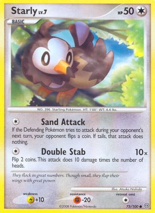 Starly 075 - Reverse Holofoil Stormfront - Common