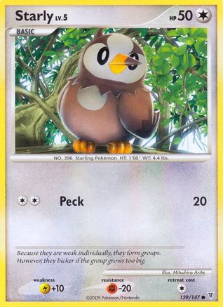 Starly 129 - Reverse Holofoil Supreme Victors - Common