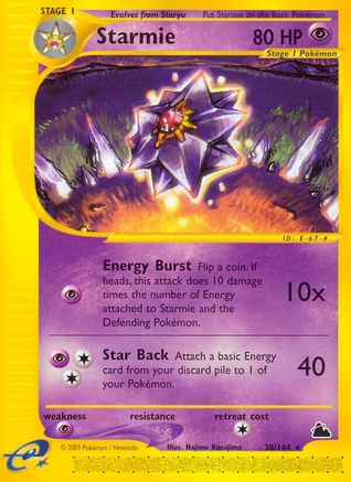 Starmie (30) (30) 030 - Reverse Holofoil Skyridge - Rare