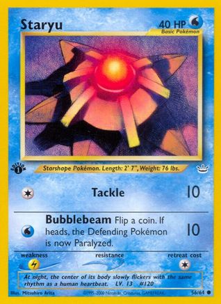 Staryu 056/64 - 1st Edition Neo Revelation - Common